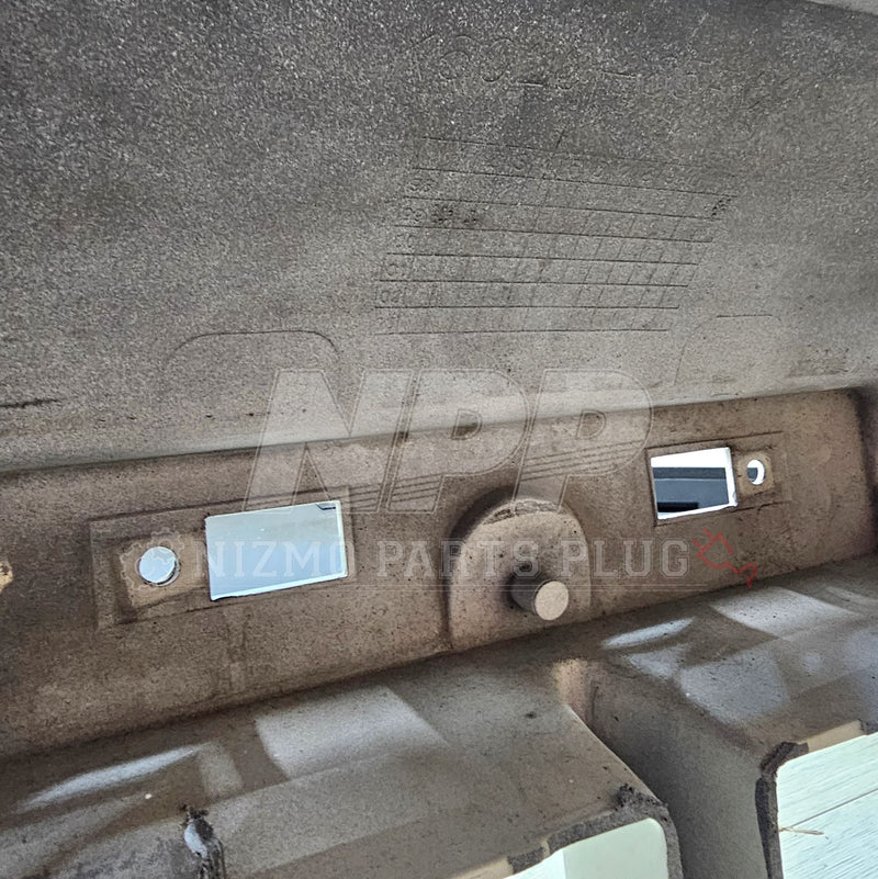 Load image into Gallery viewer, Inner structure of a pre-owned Nissan S15 Silvia Spec-R Aero front bumper, showing mounting points and plastic casting.