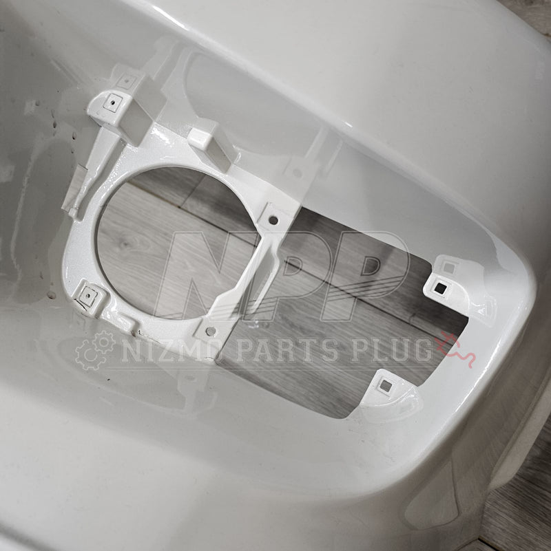 Load image into Gallery viewer, White pre-owned Nissan S15 Silvia OEM Spec-R Aero front bumper fog light housing.