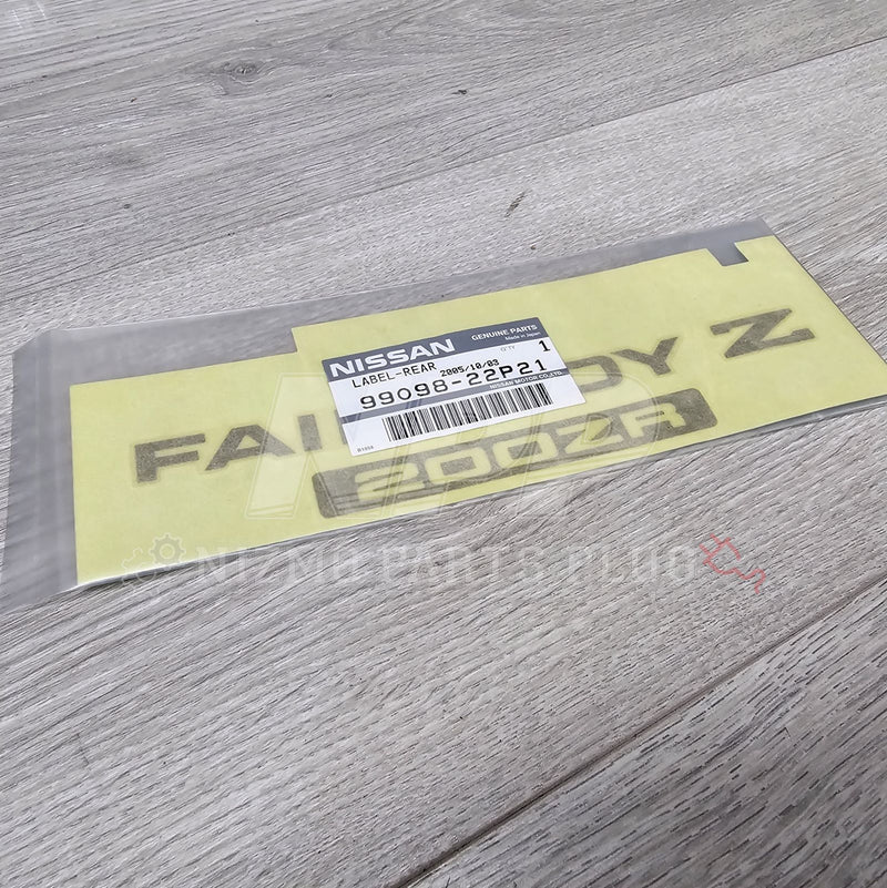 Load image into Gallery viewer, Z31 Nissan 300ZX "Fairlady-Z 200ZR" Rear Emblem Decal - NizmoPartsPlug