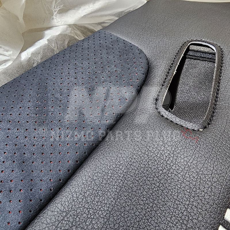 Load image into Gallery viewer, Black Nismo leather and perforated suede seat cover set for R34 Nissan Skyline GTR. New condition.