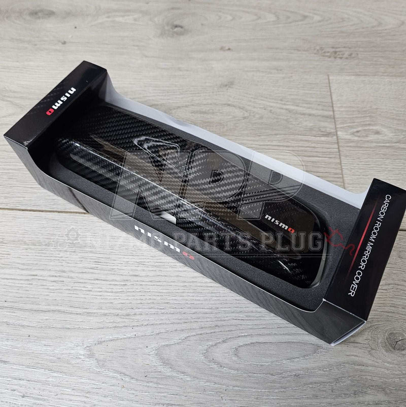 Load image into Gallery viewer, Nissan R32 R33 Skyline Nismo Carbon Fiber Rear View Mirror Cover - NizmoPartsPlug