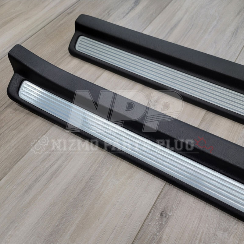 Load image into Gallery viewer, Nissan R34 Skyline GTR Interior Door Sill Cover Plate Set - NizmoPartsPlug