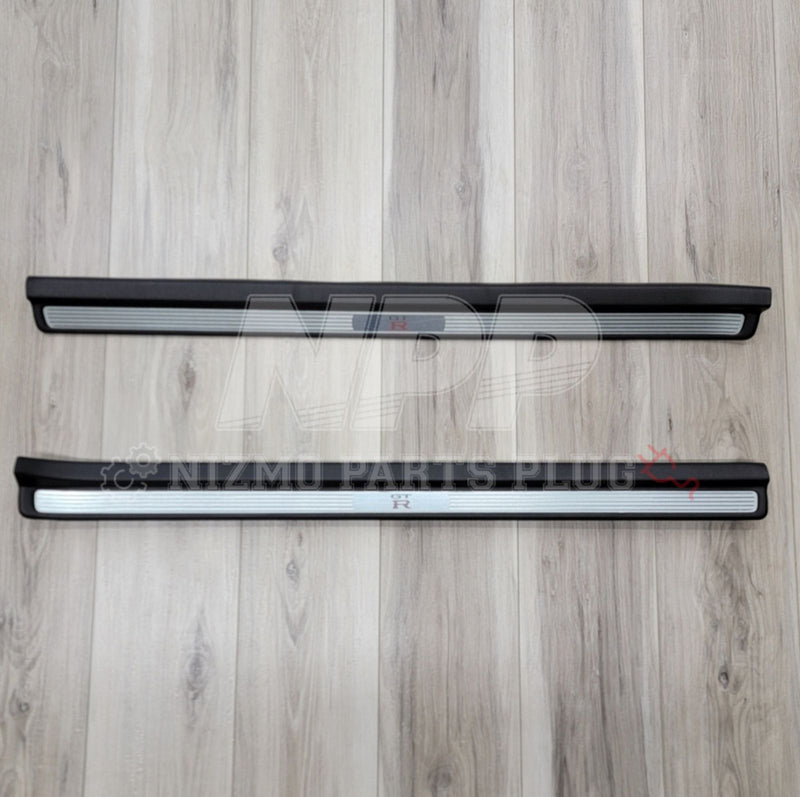 Load image into Gallery viewer, Nissan R34 Skyline GTR Interior Door Sill Cover Plate Set - NizmoPartsPlug