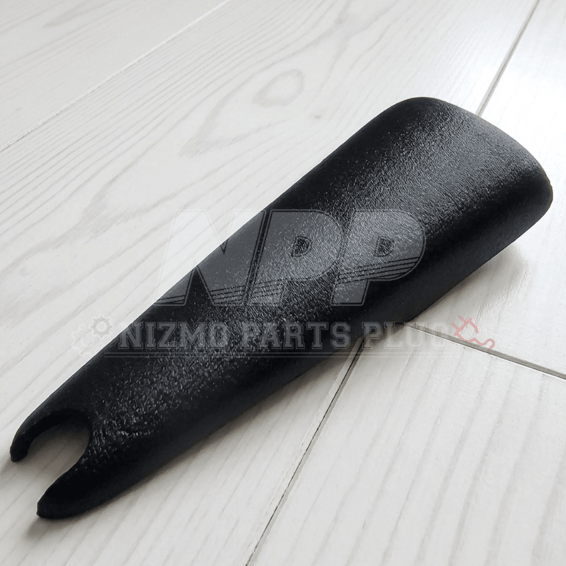 Load image into Gallery viewer, Black textured interior rear-view mirror cover for Nissan Skyline R32, R33, and R34 models.