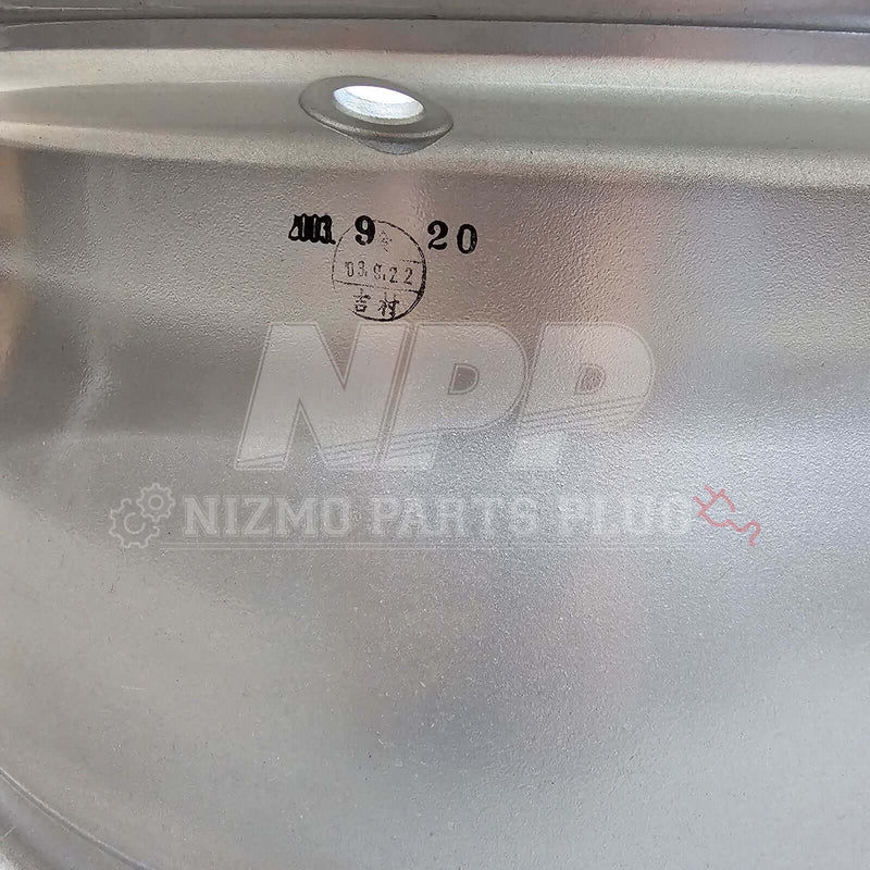 Cargue la imagen en el visor de la galería, Nismo Frontier Rays Engineering TE37X Wheel Assembly 16x7 6 lug close-up of interior detail and manufacturing date stamps.