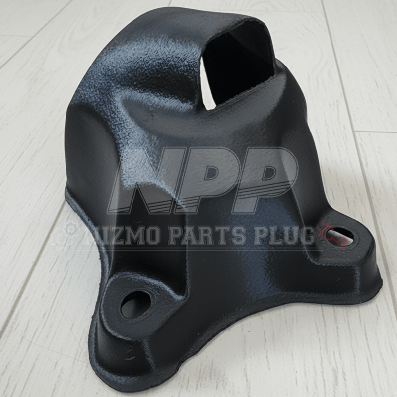 Load image into Gallery viewer, New black reproduction wiper motor cover for Nissan Skyline R32, featuring a textured finish and mounting holes.