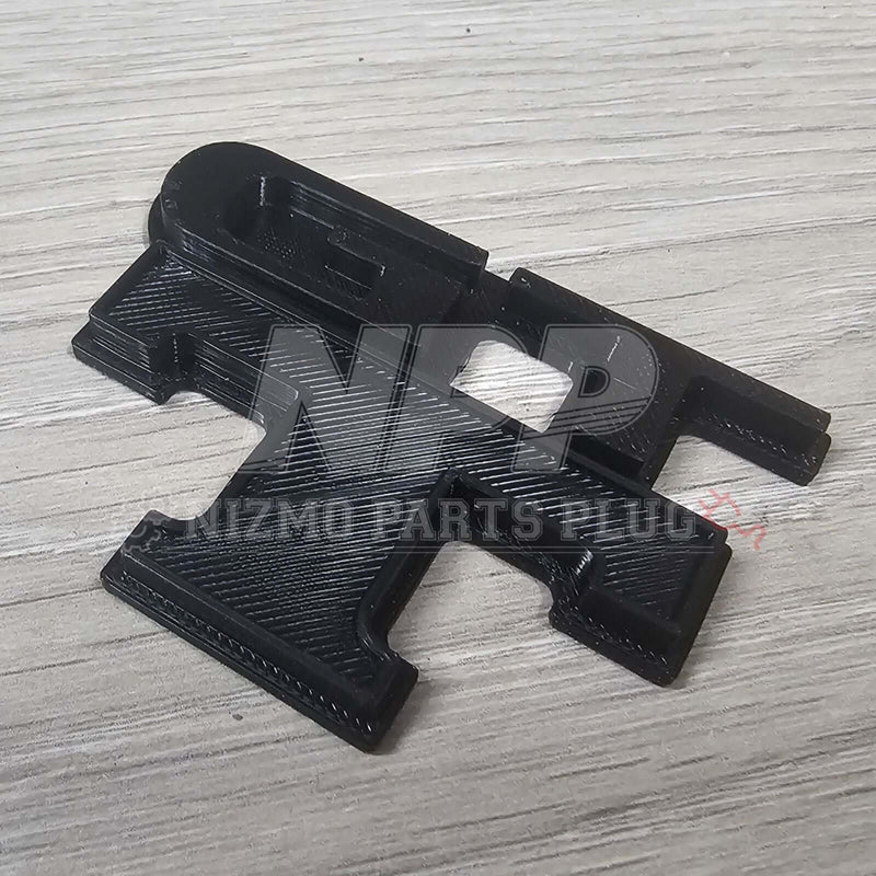 Load image into Gallery viewer, Mīrai Mamōru R34 Skyline Exterior GTT Trunk Emblem (GTR STYLE) unpainted reproduction part made of durable ABS material.
