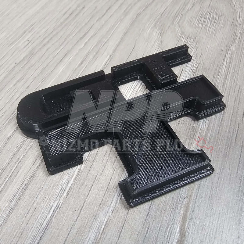Load image into Gallery viewer, Mīrai Mamōru R34 Skyline Exterior GTT Trunk Emblem (GTR STYLE) detailed view showcasing quality craftsmanship.