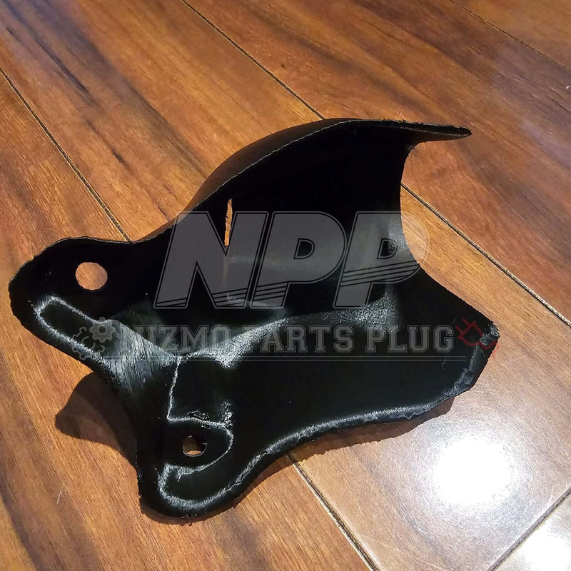 Load image into Gallery viewer, New black reproduction wiper motor cover for Nissan R32 Skyline, resting on a wooden surface.