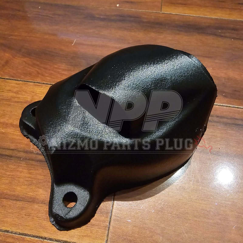 Load image into Gallery viewer, Black reproduction R32 Skyline wiper motor cover with a matte finish, shown on a wood surface.