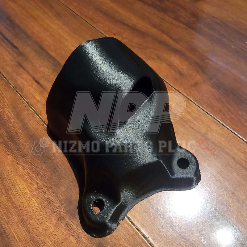Load image into Gallery viewer, New black reproduction wiper motor cover for Nissan R32 Skyline, featuring a textured finish on a wooden surface.