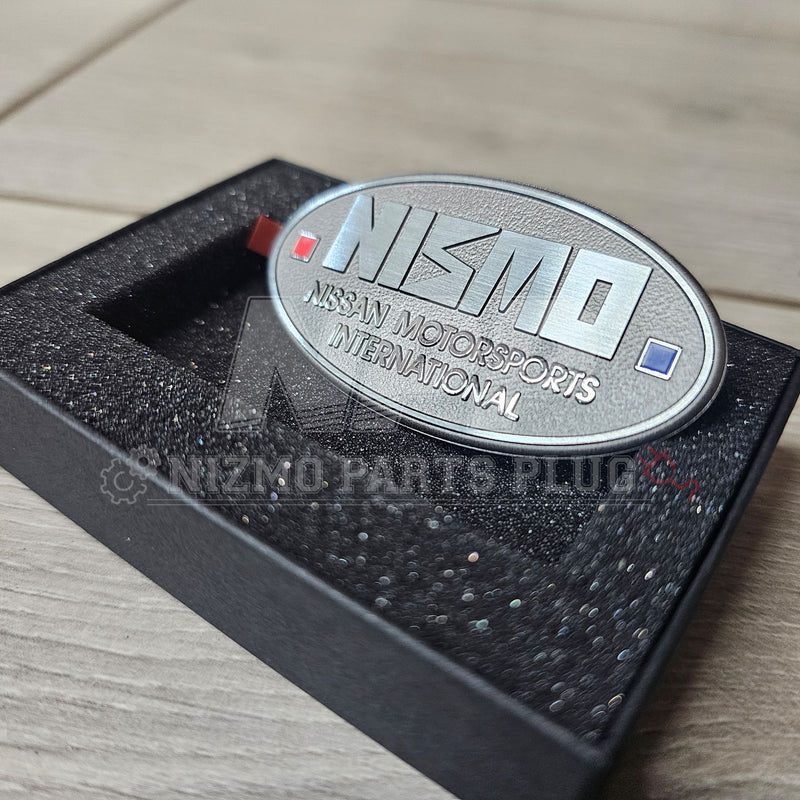Load image into Gallery viewer, Nissan 40th Anniversary NISMO Old Logo Rear Emblem - NizmoPartsPlug