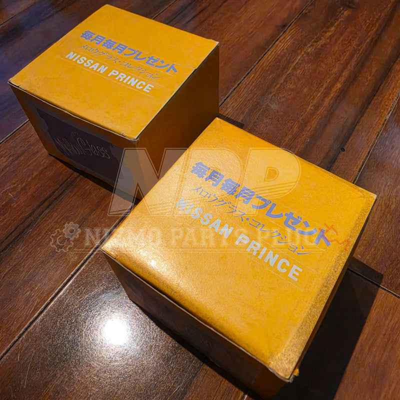ギャラリービューアに画像をロードする, Rare Vintage Nissan Prince "Mellow Glass" Canister/Glassware Set (C210 Skyline Japan Era) - NizmoPartsPlug