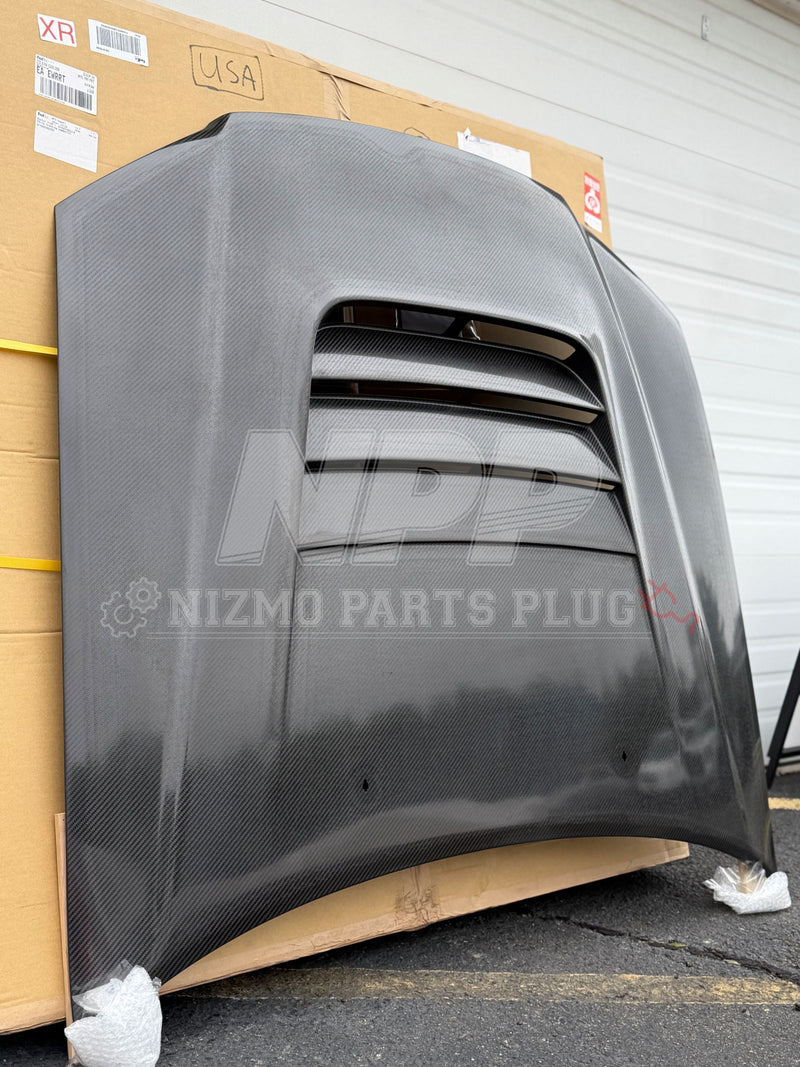 Cargue la imagen en el visor de la galería, MUSE JAPAN x BENETEC BNR34 GTR DRY CARBON HOOD ASSEMBLY R-TUNE