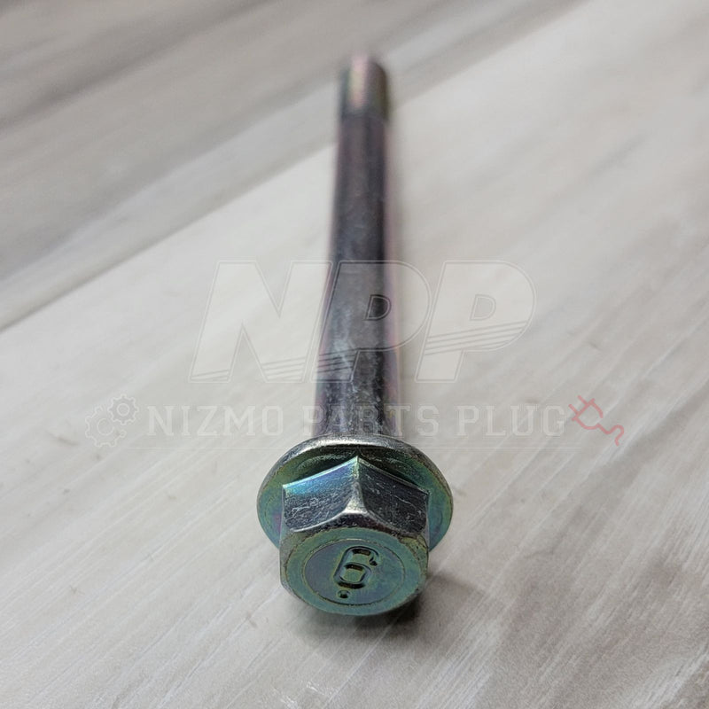 Load image into Gallery viewer, New Nissan R33/R34 Skyline front upper control arm pin bolt with iridescent zinc finish and head marking.