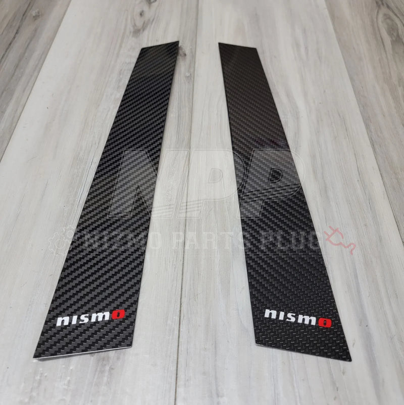 Load image into Gallery viewer, Nismo R34 Skyline Coupe Carbon Fiber B-Pillar Garnish Set - NizmoPartsPlug