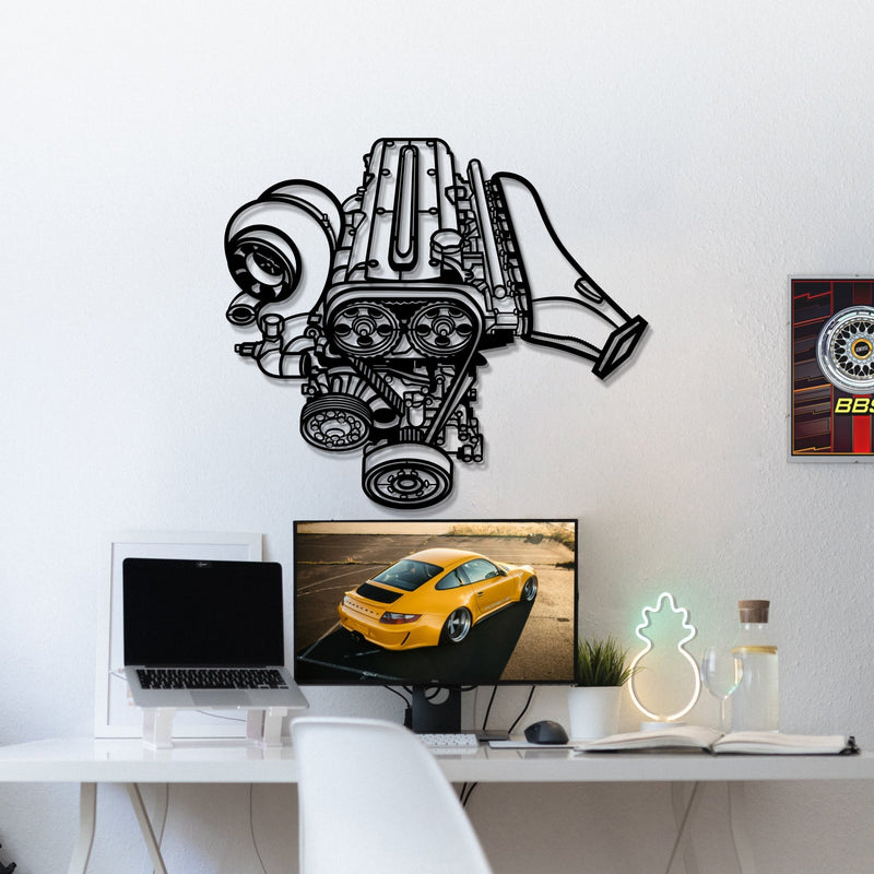 Load image into Gallery viewer, 2JZ Metal Engine Block Wall Art - MTEB-0001
