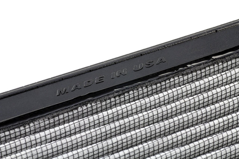 Load image into Gallery viewer, HPS air filter for 1989-1998 Nissan 240SX. White pleated filter media with black frame stamped "MADE IN USA."