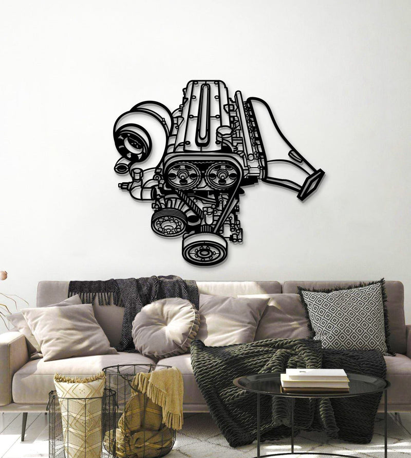 Load image into Gallery viewer, 2JZ Metal Engine Block Wall Art - MTEB-0001