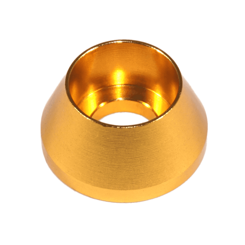 Cargue la imagen en el visor de la galería, Gold billet aluminum timing cover dress-up fastener washer for '90-'96 Nissan 300ZX (Z32).