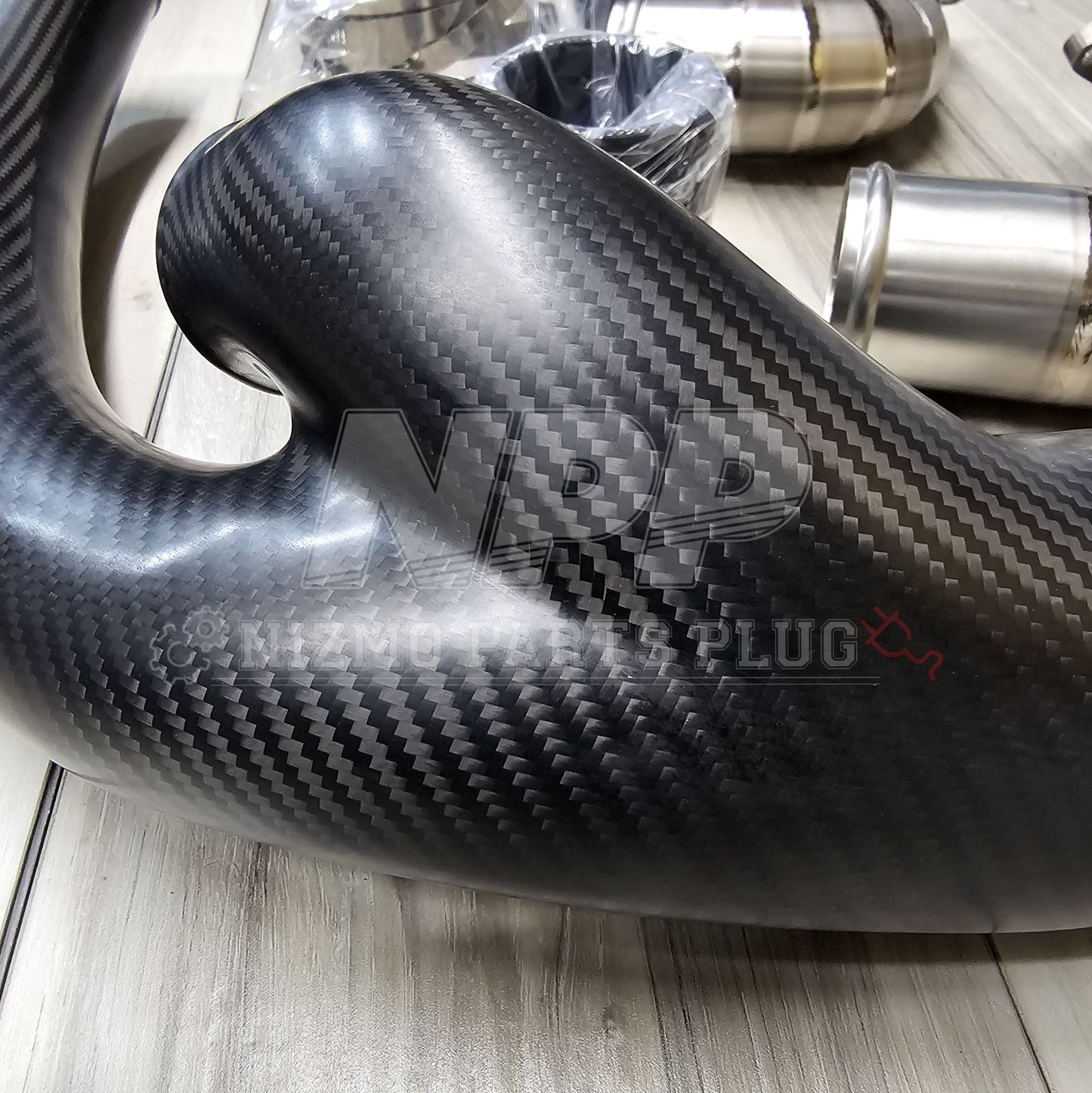 Muse Japan R32 GTR Dry Carbon x Titanium Air Inlet Pipe Set - NizmoPartsPlug