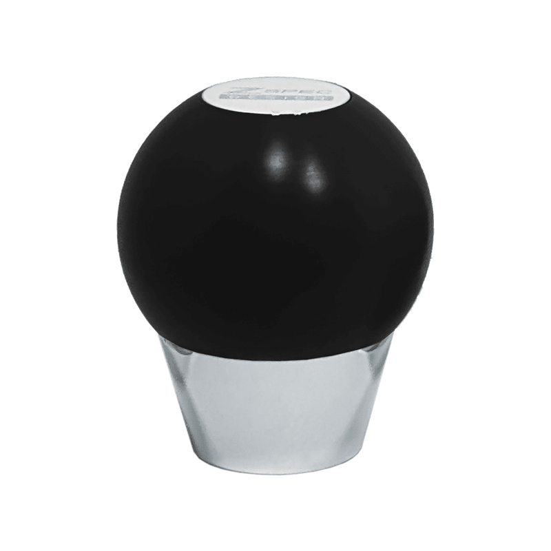 Load image into Gallery viewer, ZSPEC black round shift knob for 300ZX, 240SX, 3000GT, R32-34 with silver base and top emblem, new condition.