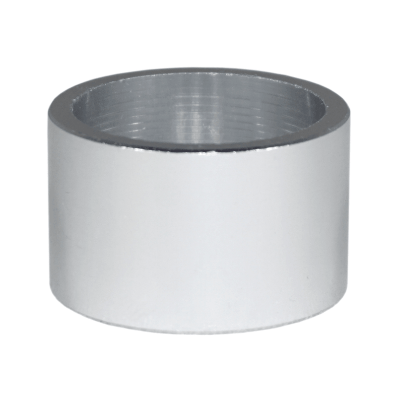 Load image into Gallery viewer, Silver billet fastener spacer for ZSPEC VQ35DE engine cover kit. Smooth cylindrical aluminum finish.