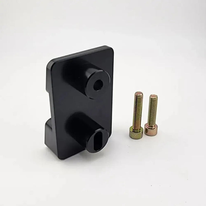 Load image into Gallery viewer, Black billet aluminum DBW pedal adapter for Toyota MKIV Supra and Lexus IS300, includes two mounting bolts.