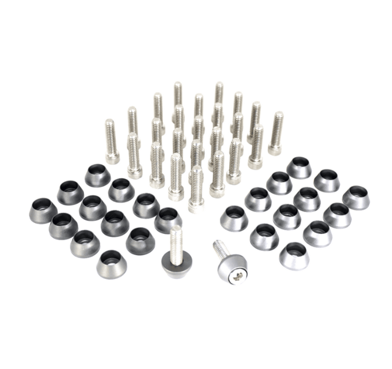 Load image into Gallery viewer, ZSPEC valve cover fastener kit for 2003-2006 Dodge Viper: stainless steel bolts and grey billet washers.