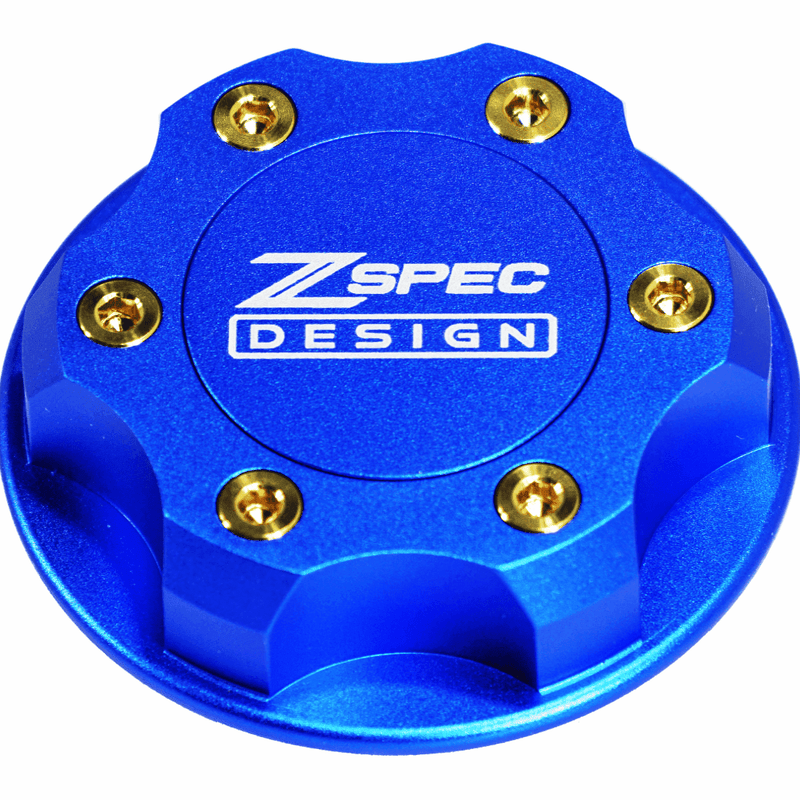 ギャラリービューアに画像をロードする, ZSPEC Billet Oil Filler Cap for Nissan/Infiniti/Datsun, Blue Cap w/ Titanium Accents