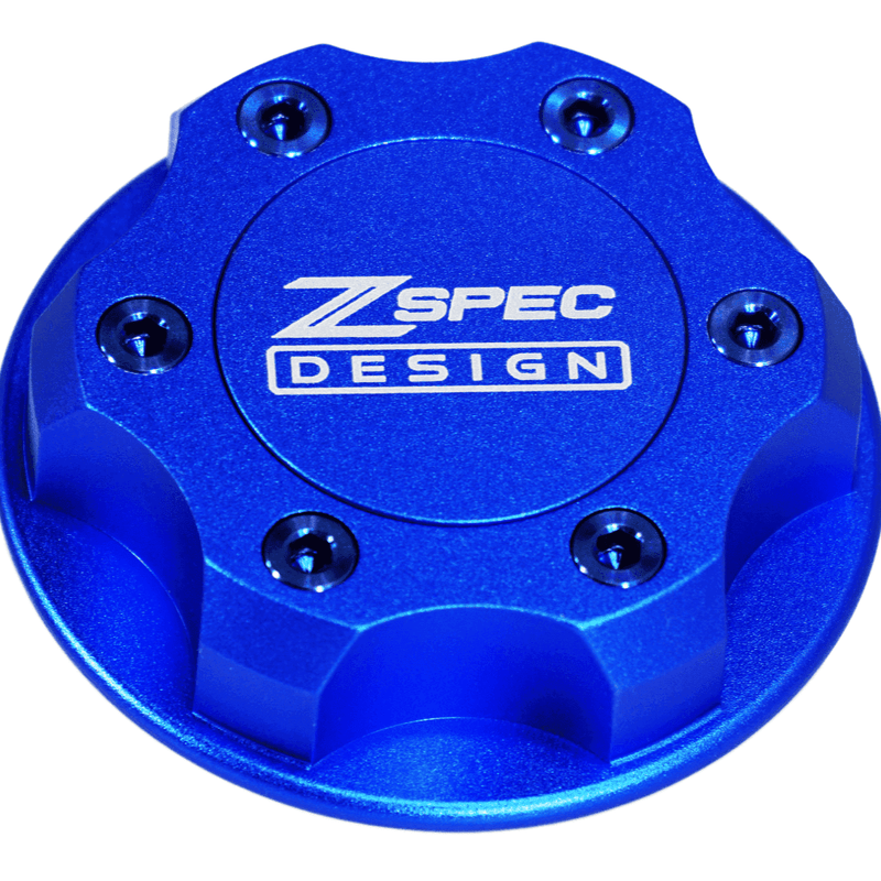 ギャラリービューアに画像をロードする, ZSPEC Billet Oil Filler Cap for Nissan/Infiniti/Datsun, Blue Cap w/ Titanium Accents