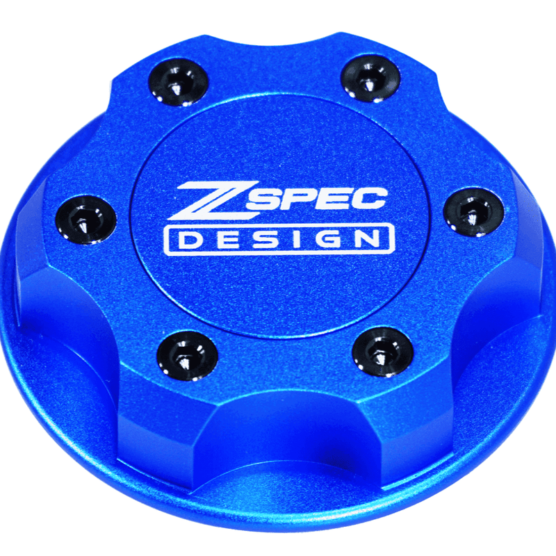 ギャラリービューアに画像をロードする, ZSPEC Billet Oil Filler Cap for Nissan/Infiniti/Datsun, Blue Cap w/ Titanium Accents