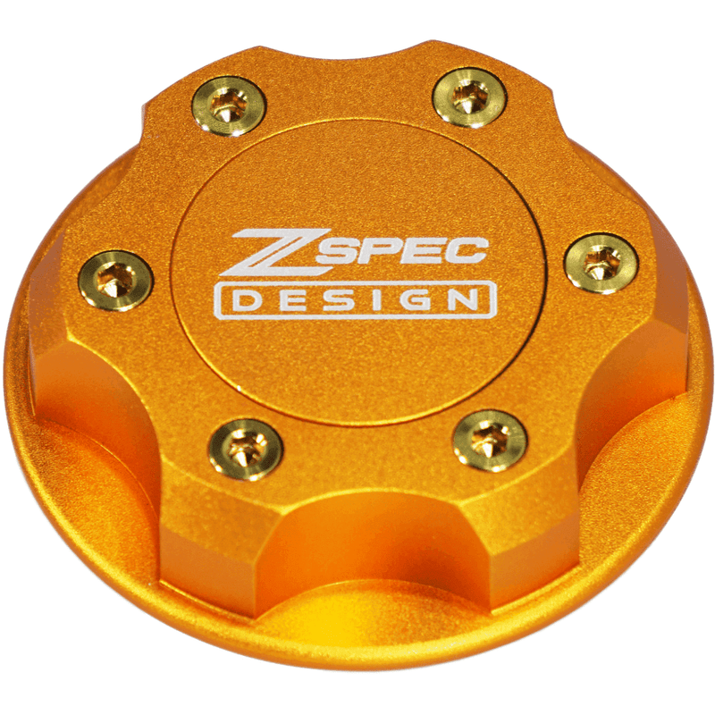 ギャラリービューアに画像をロードする, ZSPEC Billet Oil Filler Cap for Nissan/Infiniti/Datsun, Orange-Gold Cap w/Titanium Accents