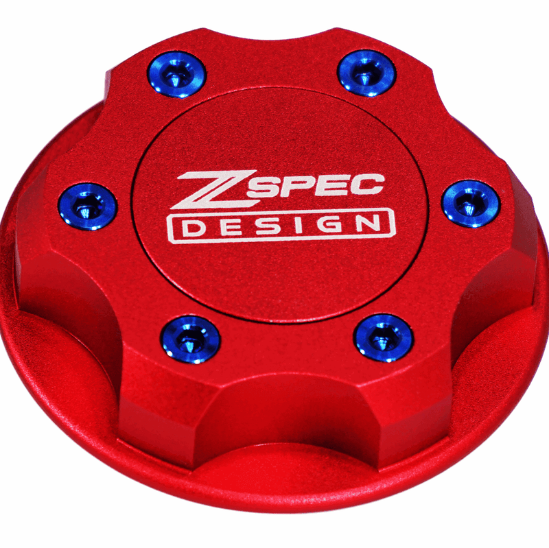 ギャラリービューアに画像をロードする, ZSPEC Billet Oil Filler Cap for Nissan/Infiniti/Datsun, Red Cap w/ Titanium Accents