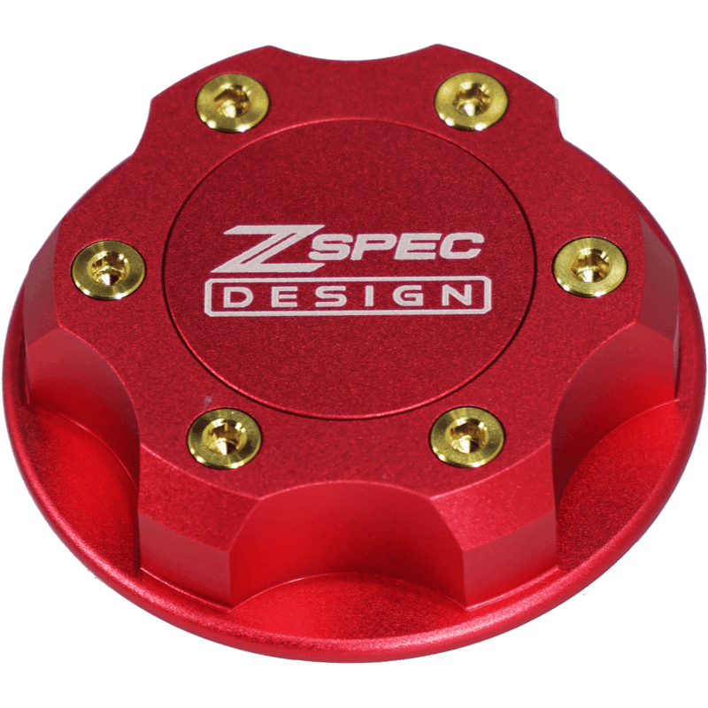 ギャラリービューアに画像をロードする, ZSPEC Billet Oil Filler Cap for Nissan/Infiniti/Datsun, Red Cap w/ Titanium Accents