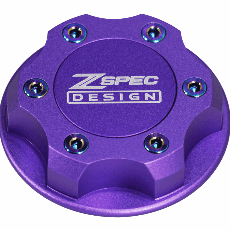 Load image into Gallery viewer, ZSPEC Billet Oil Filler Cap for Nissan/Infiniti/Datsun, Purple Cap w/ Titanium Accents
