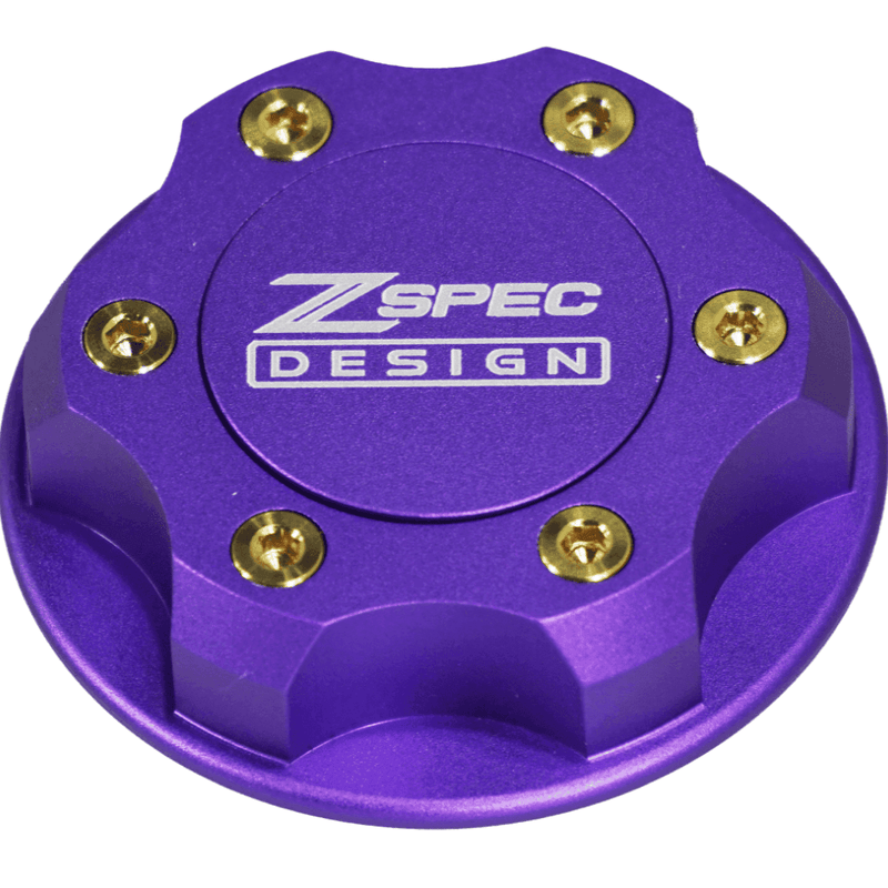 Load image into Gallery viewer, ZSPEC Billet Oil Filler Cap for Nissan/Infiniti/Datsun, Purple Cap w/ Titanium Accents