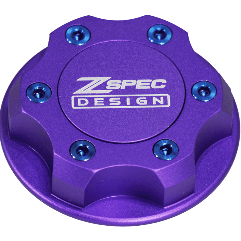 Load image into Gallery viewer, ZSPEC Billet Oil Filler Cap for Nissan/Infiniti/Datsun, Purple Cap w/ Titanium Accents