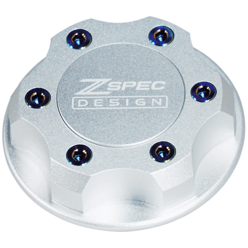 ギャラリービューアに画像をロードする, ZSPEC Billet Oil Filler Cap for Nissan/Infiniti/Datsun, Silver Cap w/ Titanium Accents