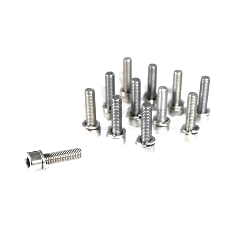 Load image into Gallery viewer, ZSPEC stainless steel fuel injector bolts for Nissan 300ZX and 240SX, clean silver billet finish.