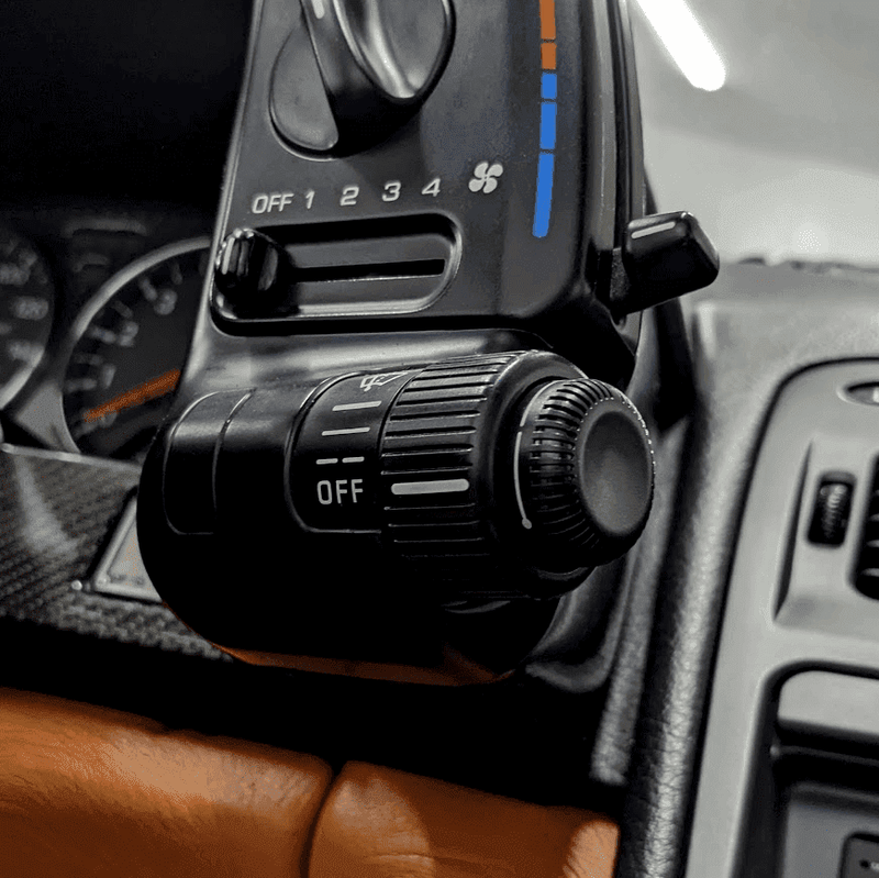 Cargue la imagen en el visor de la galería, ZSPEC black wiper control mode and interval knobs for LHD Nissan 300ZX Z32.