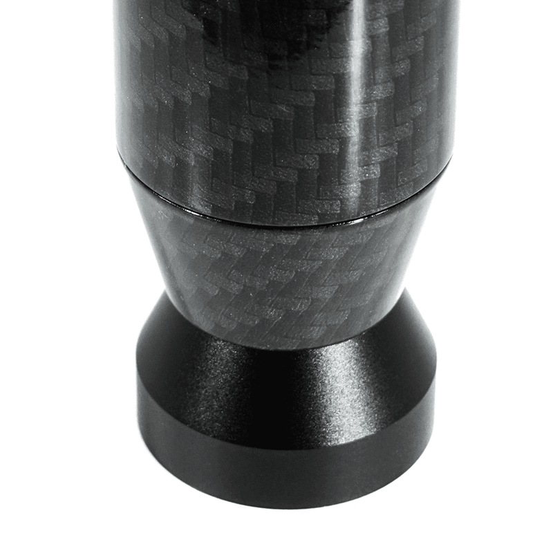 Load image into Gallery viewer, ZSPEC carbon fiber and black billet aluminum shift boot knob finisher for Nissan 300ZX, 350Z, 370Z, Z, G, Q models.