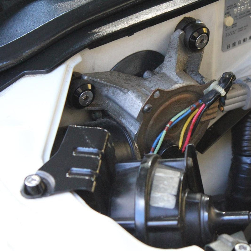 Load image into Gallery viewer, ZSPEC black billet fastener kit installed on a Nissan S14 240SX engine bay component.