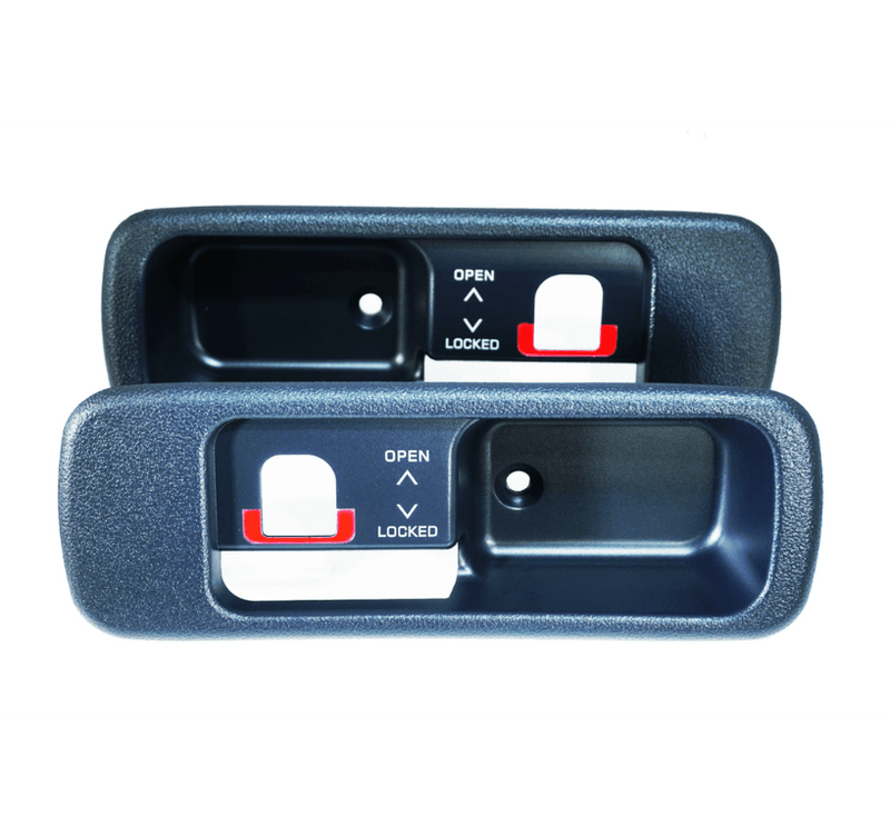 Cargue la imagen en el visor de la galería, ZSPEC dark grey T-top handle finishers for Nissan Z32 300ZX with non-locking T-tops. Brand new set.