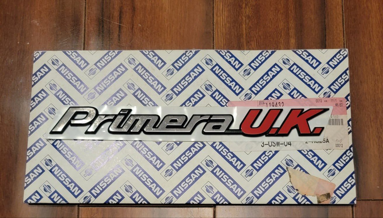 Nissan P11 Primera U.K. Rear Trunk Emblem Decal