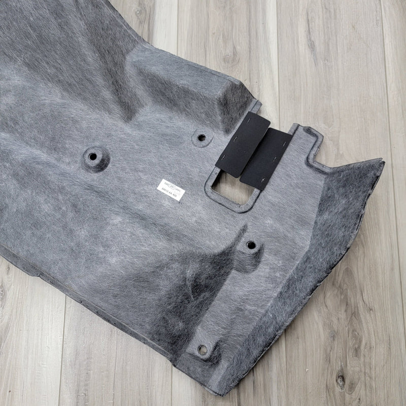 Load image into Gallery viewer, Grey R34 Skyline GTR trunk battery finisher panel, molded fiber construction with black accent pieces.