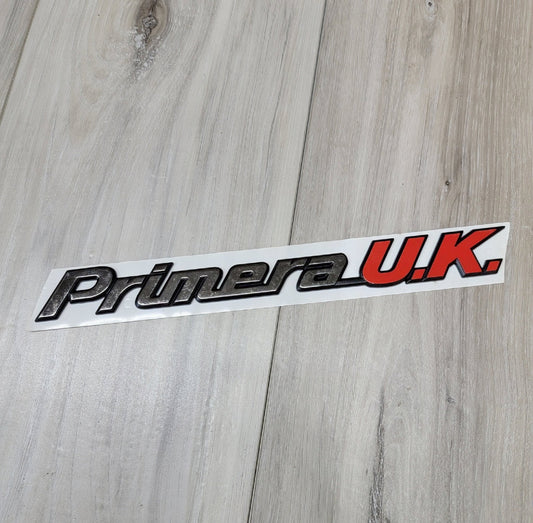 Nissan P11 Primera U.K. Rear Trunk Emblem Decal - NizmoPartsPlug