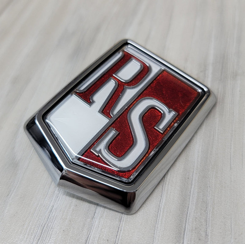 Load image into Gallery viewer, Nissan R30 Skyline Fender Emblem "RS" Badge - NizmoPartsPlug
