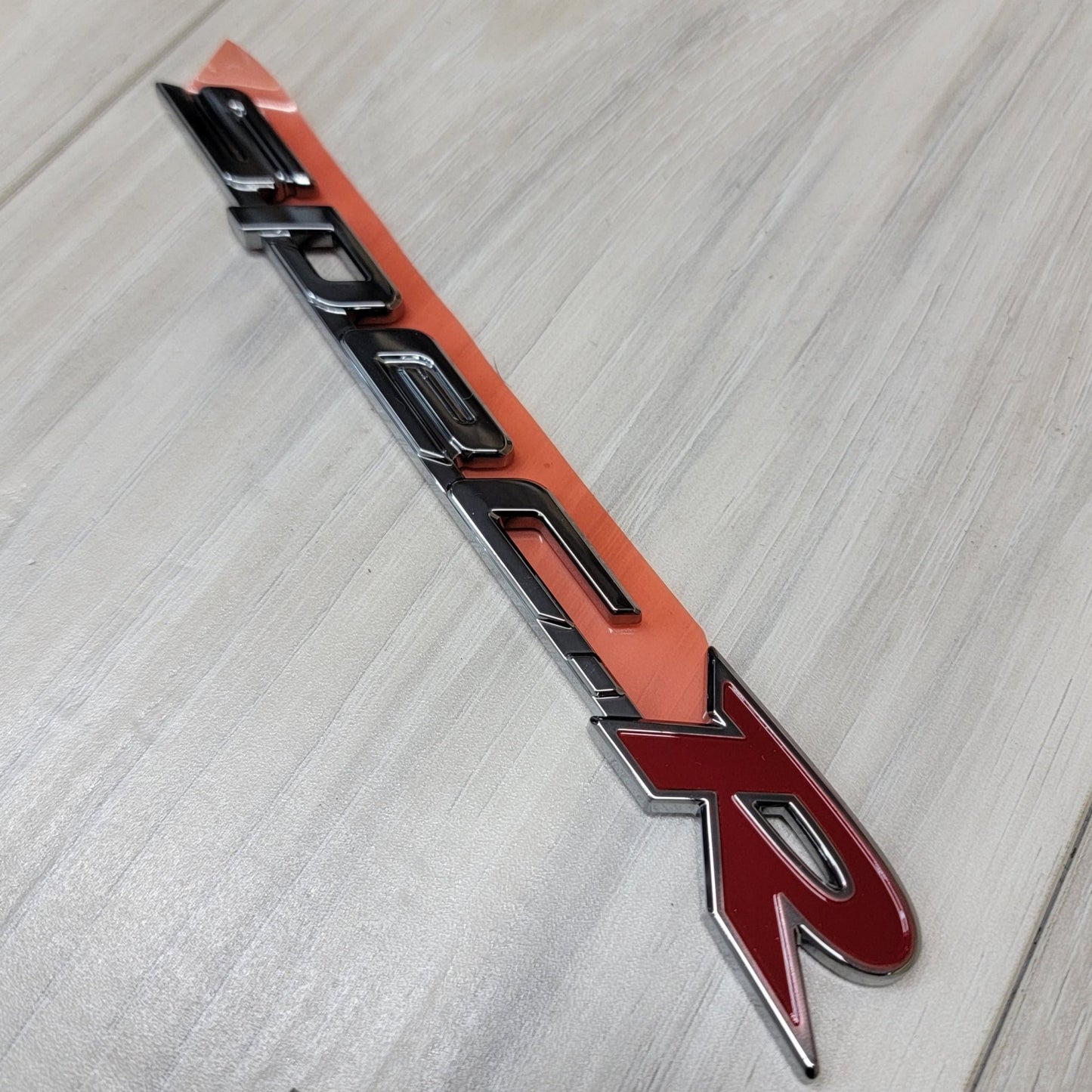 Nissan S15 Silvia "Spec-R" Lower Quarter Panel Emblem (Charcoal/Red) - NizmoPartsPlug