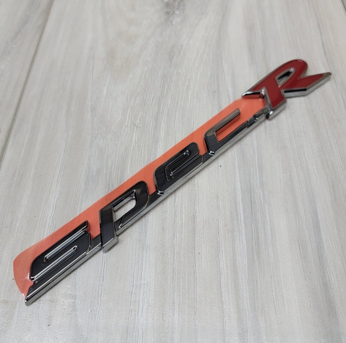Nissan S15 Silvia "Spec-R" Lower Quarter Panel Emblem (Charcoal/Red) - NizmoPartsPlug